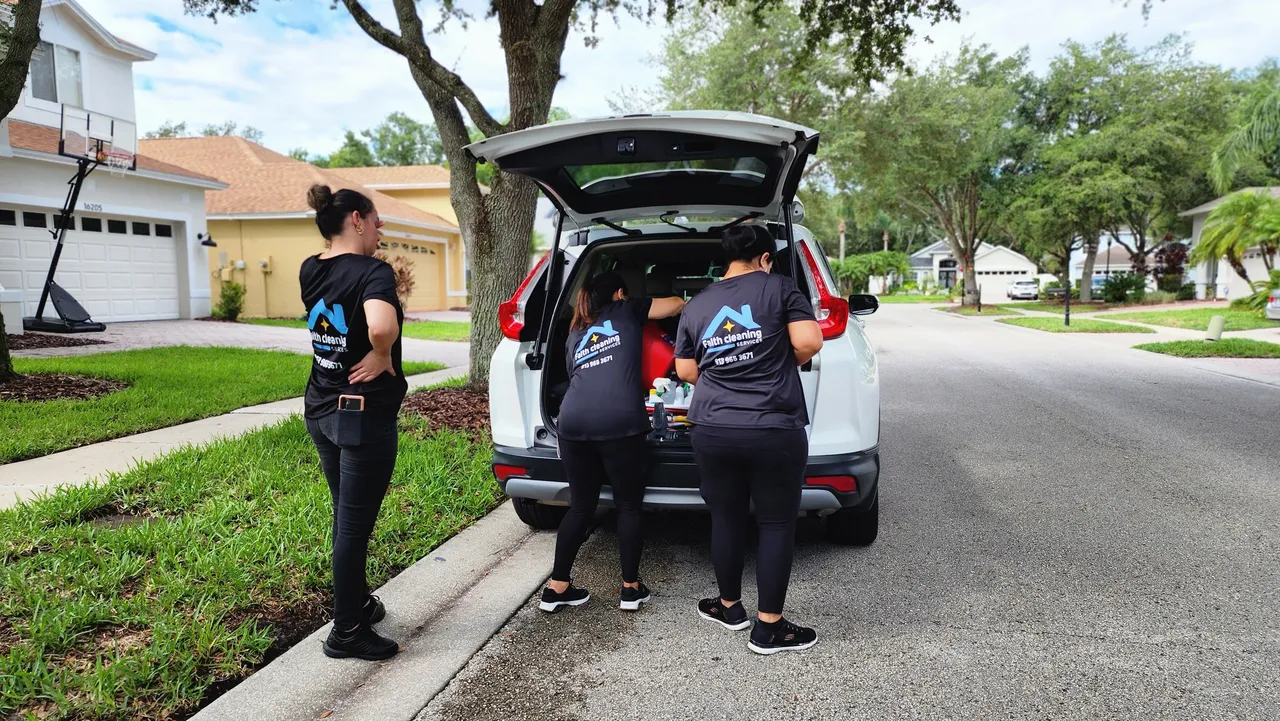 Professional cleaning team